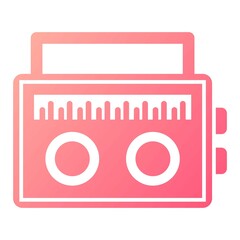 Vector Radio Glyph Gradient Icon Design