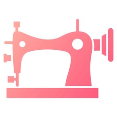 Vector Sewing Machine Glyph Gradient Icon Design