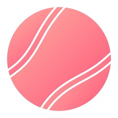 Vector Tennis Ball Glyph Gradient Icon Design