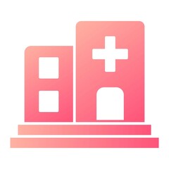 Obraz premium Vector Hospital Glyph Gradient Icon Design
