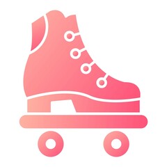 Vector Roller Skates Glyph Gradient Icon Design