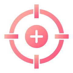 Vector Aim Glyph Gradient Icon Design