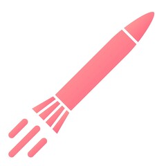 Vector Rocket Glyph Gradient Icon Design