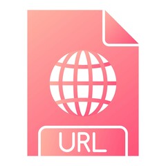 Vector URL Glyph Gradient Icon Design