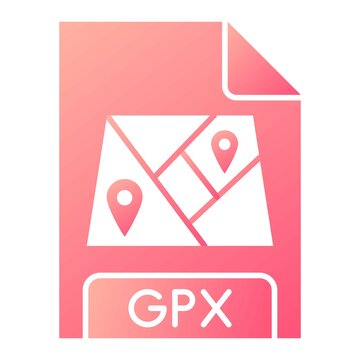 Vector GPX Glyph Gradient Icon Design