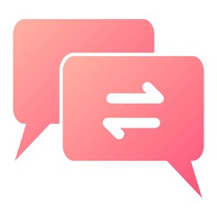 Vector Communication Glyph Gradient Icon Design