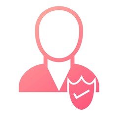 Vector Insurance Glyph Gradient Icon Design