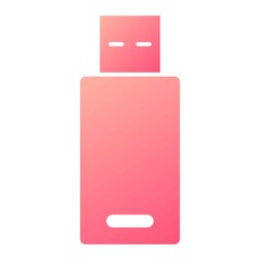  Vector USB Glyph Gradient Icon Design