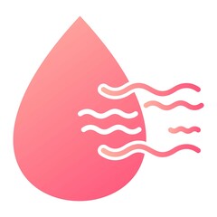 Vector Humidity Glyph Gradient Icon Design