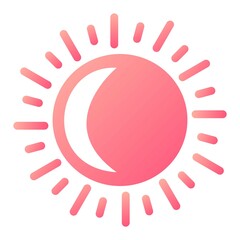 Vector Lunar Eclipse Glyph Gradient Icon Design