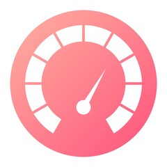 Vector Analog Meter Glyph Gradient Icon Design