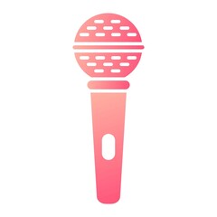 Vector Mic Glyph Gradient Icon Design