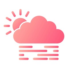 Vector Fog Glyph Gradient Icon Design