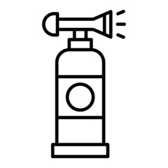 Air Horn Vector Outline Icon Isolated On White Background
