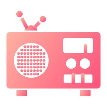 recommend clip art: Vector Radio Glyph Gradient Icon Design