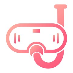 Vector Snorkel Glyph Gradient Icon Design