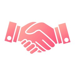 Vector Hand Shaking Glyph Gradient Icon Design