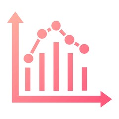 Vector Statistics Glyph Gradient Icon Design