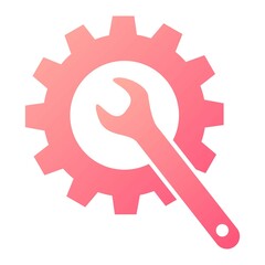 Vector Configure Glyph Gradient Icon Design