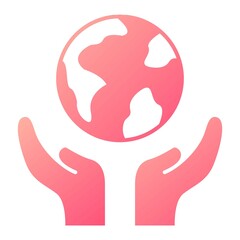 Vector Earth Day Glyph Gradient Icon Design