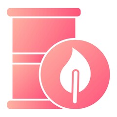 Vector Eco Barrel Glyph Gradient Icon Design