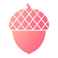 Vector Acorn Glyph Gradient Icon Design