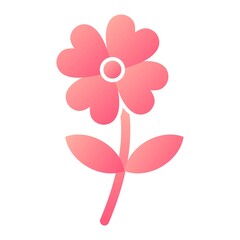 Vector Clover Glyph Gradient Icon Design