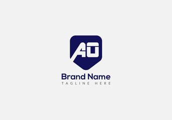 Abstract AO letter modern initial lettermarks logo design