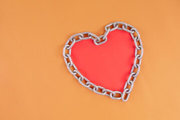 Iron chain heart shape, heart health, protective, CSR responsibility, world health day, world mental health day, wellbeing, love, Valentine's Day.