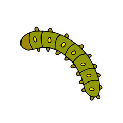 Caterpillar. Insect. Vector. Doodle. Hand-drawn illustration.