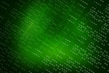 2d illustration abstract digital binary data on computer screen