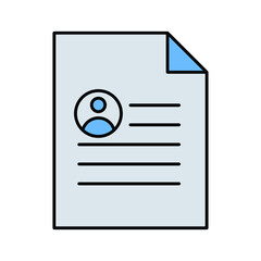Resume Vector icon which is suitable for commercial work and easily modify or edit it

