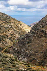 Dipotamata Schlucht auf der griechischen Kykladen Insel Andros