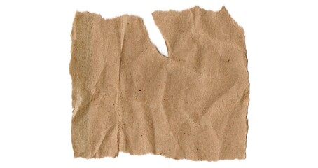 Kraft torn and creased Paper Texture for Background	
