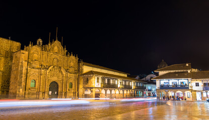 Fototapeta na wymiar Central Square of Cusco. UNESCO world heritage in Peru