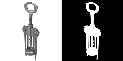 3D rendering illustration of a corkscrew