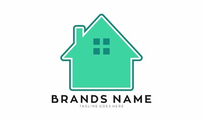 Property house simple vector logo