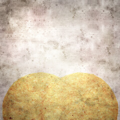 square stylish old textured paper background with round baked oatcakes