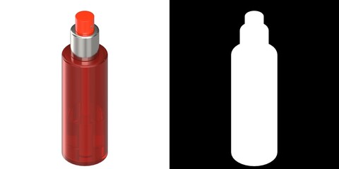 3D rendering illustration of a cosmetics bottle