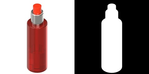 3D rendering illustration of a cosmetics bottle