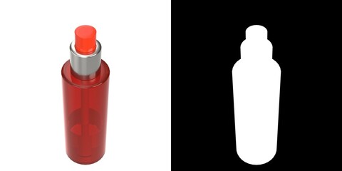 3D rendering illustration of a cosmetics bottle