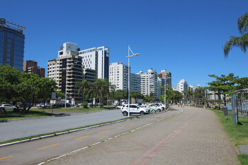 Fototapeta na wymiar Beira Mar Avenue in Florianopolis city, SC, Brazil.