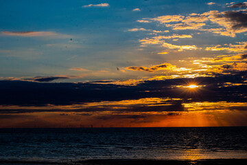 sunset over the sea