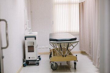 Beds for patients in the emergency room provide the hospital room.