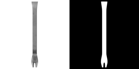 3D rendering illustration of a crowbar