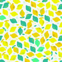 Colorful citrus fruit repeating pattern 
