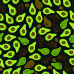 Colorful avocado repeating pattern