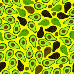 Colorful avocado repeating pattern