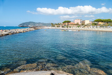 Landscape of the beach of Cervo