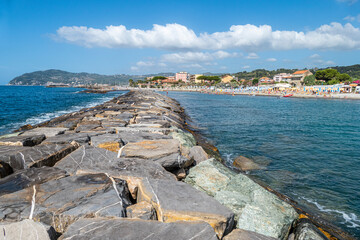 Landscape of the beach of Cervo